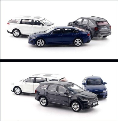 新品3台セット■韓国ミニカー ヒュンダイKIA自動車・K5/ソレント/カーニバル KIA Diecast Mini Car 3 Set 1:38 Scale K5 Sorento MQ4 Carnival