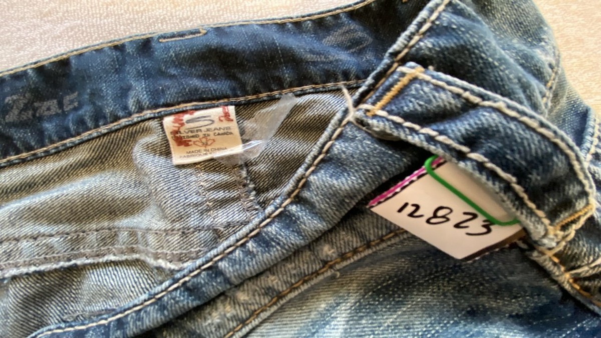 Silver Jeans Zac men's blue denim low relaxed bootcut jeans size