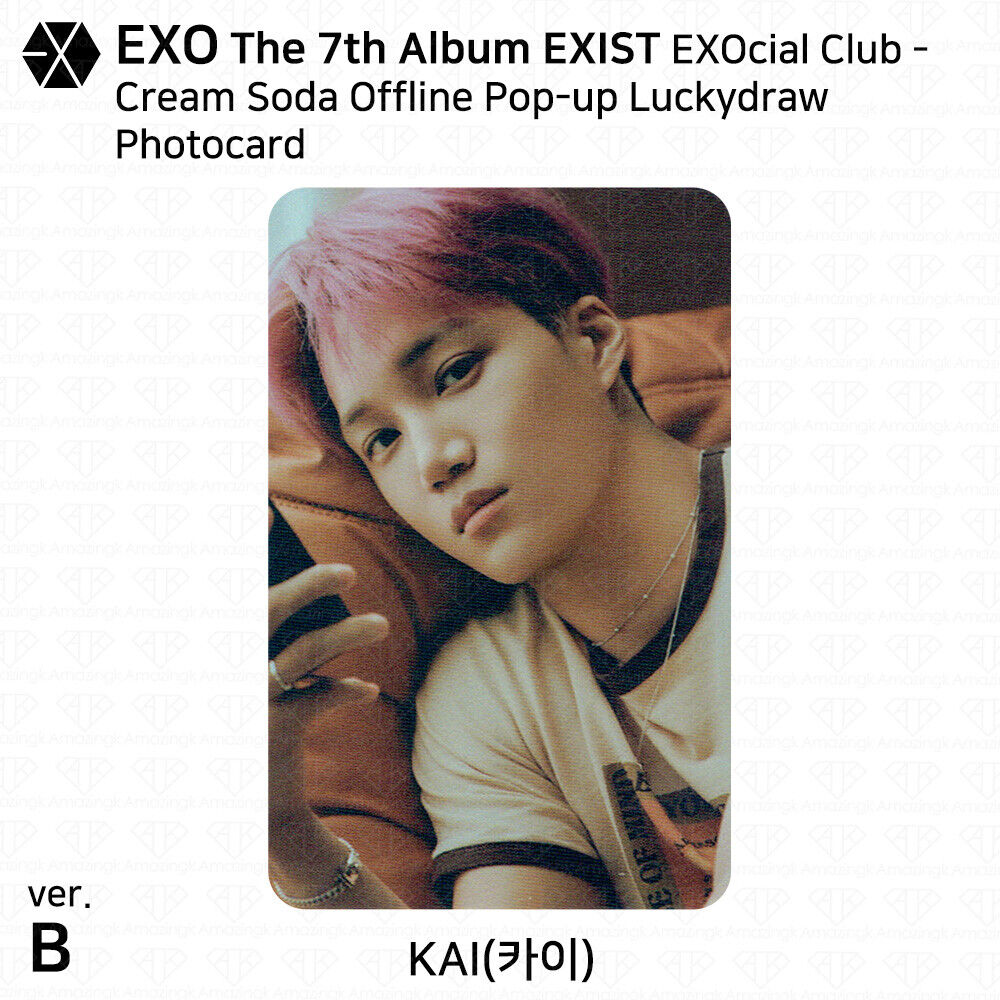 EXO 7th Album EXIST EXOcial Club Cream Soda Offline POP UP Lucky draw  Photocard