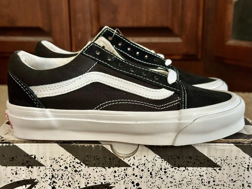 Size 3.5M 5W - Vans VAULT OG Old Skool LX Premium Skate Shoe Vintage Black New - Image 1