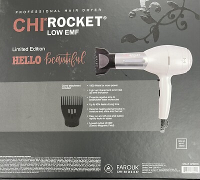 Chi Rocket Low EMF Professional Hair Dryer Hello Beautiful Limited Edition - Main Image