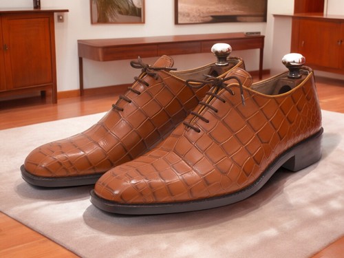 Elevate Your Style with Exquisite Crocodile Texture Leather Shoes | Shop Now - Picture 7 of 7