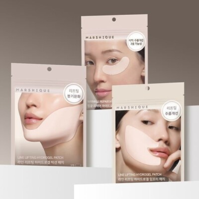 MARSHIQUE Line Lifting Hydrogel Patches For Face & Neck 4 Types K-Beauty
