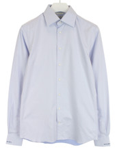 Suitsupply Egyptian Cotton Extra Slim Fit Formal Shirt Mens UK 40L Blue
