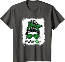 Glaucoma Awareness Month Warrior Bleached Messy Bun Youth Unisex T-shirt