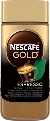 10 Jars of Nescafe Gold Espresso Decaf Instant Coffee 90g Each - NEW Flavor -