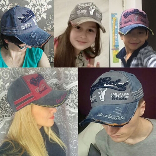Sommer Vintage Baumwolle Baseball Cap Unisex Distressed Snapback Trucker Hut - Bild 9 von 18