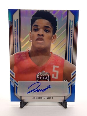 2022 Leaf Metal Draft Joshua Minott Blue Prizm Auto #/50 #PA-JM2 Memphis Tigers