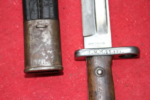 WWI Imperial German Gew M1871/84 Normal Fuller Bayonet & Leather Scabbard . 1888 - Bild 15 von 20