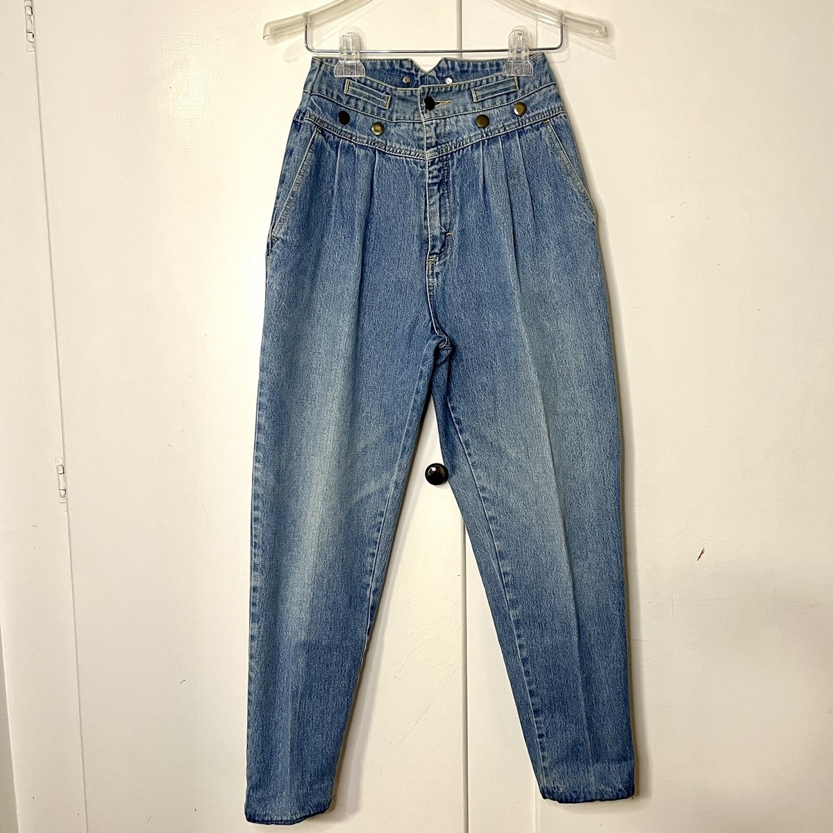 Vintage 80s High Waisted Pleated Balloon Style Denim Mom
