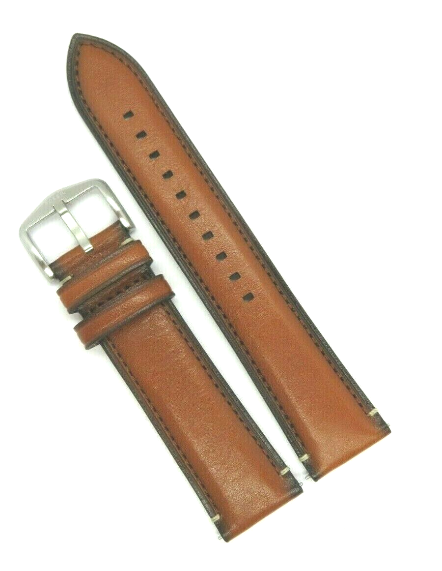 Fossil Original Spare Leather Strap FS5279 Watch Band Braun Brown 22 MM - Main Image