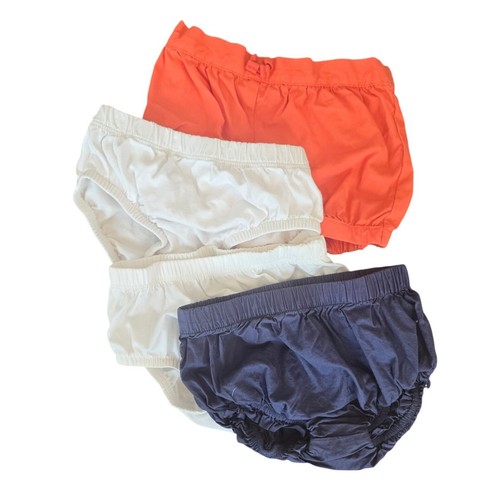 BUNDLE Carter's 12M Baby Toddler Girl Bloomers Diaper Covers Cotton White Navy