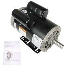 5 HP 1Phase Compressor Duty Electric Motor 230V 3450 RPM 56HZ 143T 7/8'' Shaft