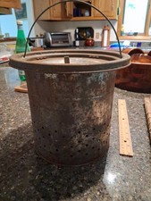 Vtg. Galvanized Minnow Bucket, Inside Strainer Liner Only, Put Inside any Bucket