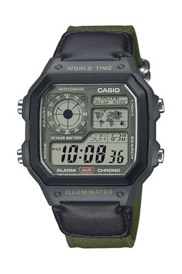 Casio Watch Casio Collection AE-1200WHUB-3AJF Men's Black/Green NEW