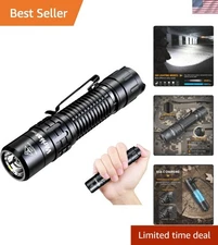 2000 Lumens Rechargeable LED Tactical Flashlight - Compact & Weatherproof
