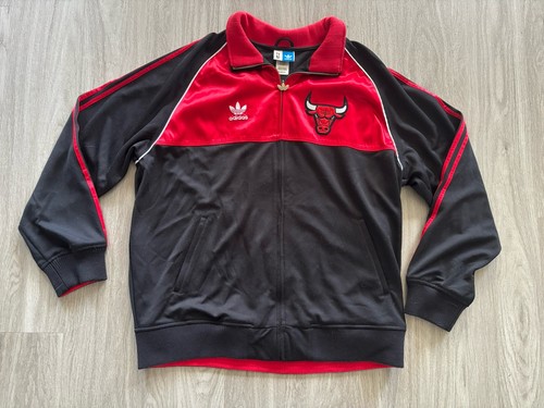 Vintage 90s Adidas Chicago Bulls Track Jacket Mens NBA Championship Size XL