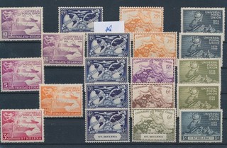 LT17527 Great Britain 1949 territories UPU anniversary fine lot MH