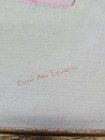 Vtg. Signed Carol Ann Edwards Orig. Art O/C W/FRAME  11.5W×14.5"T "Cat In A Shoe — photo 7