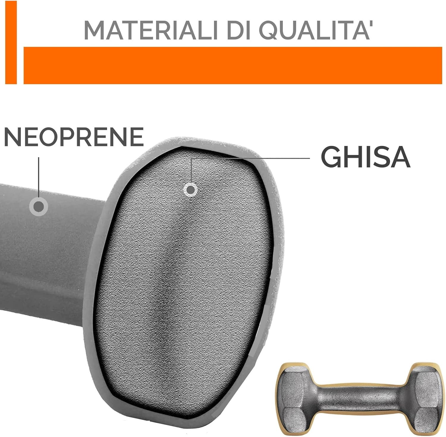 Coppia di Manubri Fitness 2 x 3 Kg con Presa Antiscivolo foto 3