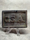 Civil War Confederate C.S.A. Rectangular Belt Plate Buckle – Excavated Relic