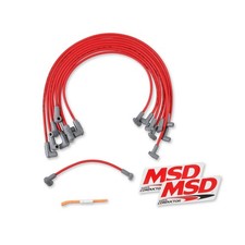 Msd Spark Plug Wire Set 35599 Super Conductor 8.5mm Red 90 Deg Hei For Sbc