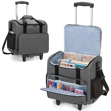 Rolling Scrapbook Tote Craft Organizers and Storage with Wheels, Craft Bag fo...