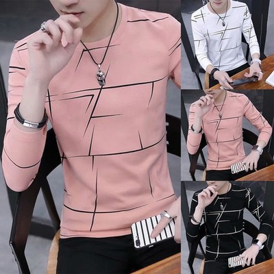 Streetwear Men T-Shirt Blouse for Slim Fit Spring Clothing Summer T Print Tops