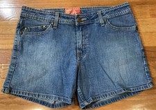 Women's Levi Strauss Signature Misses Size 12 Stretch Denim Jean Shorts Blue