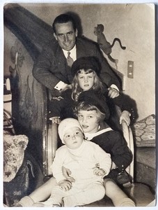 Fotografia vintage Harold Lloyd foto di famiglia Richard Fleischhut timbro