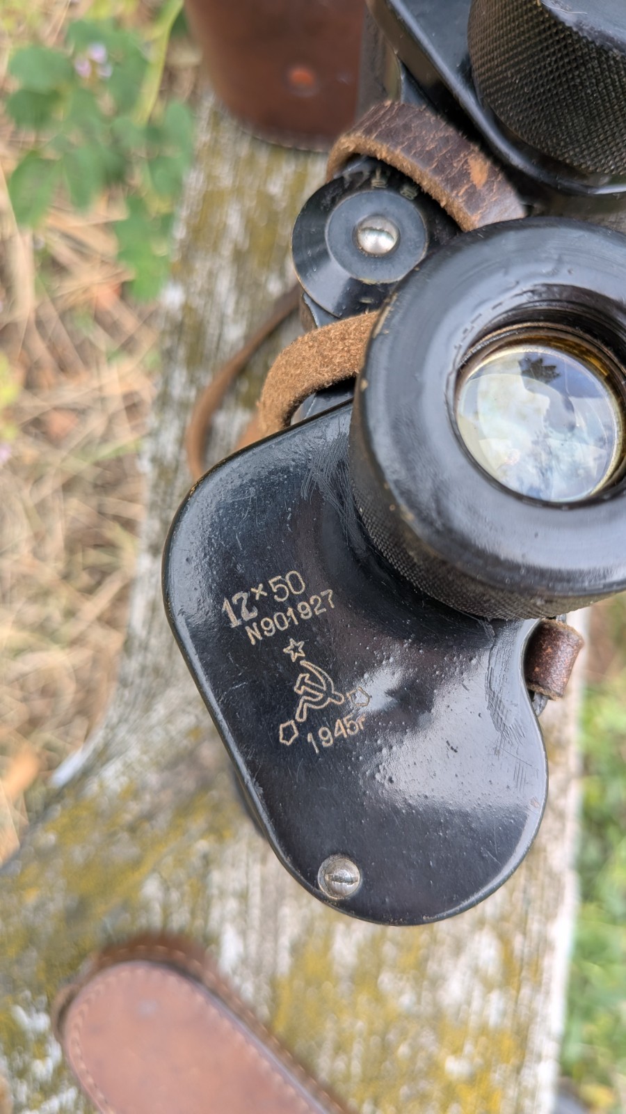 Soviet WW2 Navy 7x50 binoculars, modded to 12x50, 1945, authentic, w case, rare — image 9