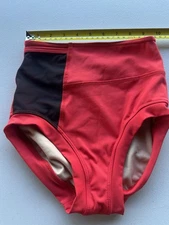 Tiger Friday Dancewear Briefs Dance Bottoms Red & Black Briefs AXS Adult XS