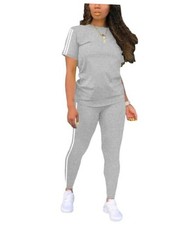 Two Piece Sets For Women Summer Casual Sweatsuits XX-Large Gray