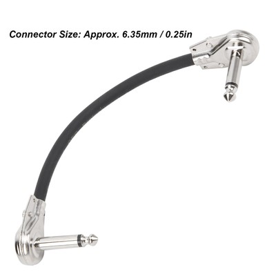 Guitar Patch Cable Low Noise Right Angle Effect 6.35mm Pedal Wire Instrument EM9