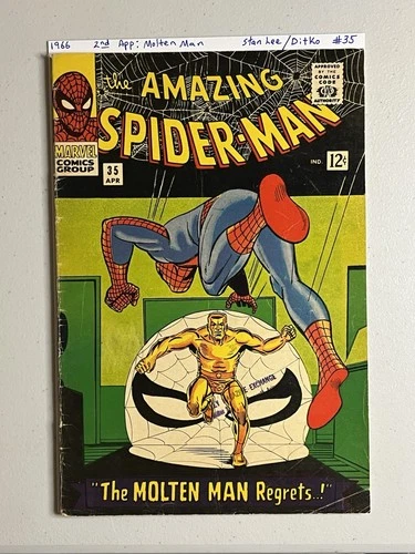 Amazing Spider-Man #35 ~ 2ND APP OF MOLTEN MAN ~ STAN LEE/DITKO ~ Marvel 1966