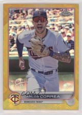 2022 Topps Chrome Logofractor Edition Gold Refractor 8/50 Carlos Correa #20 3gs