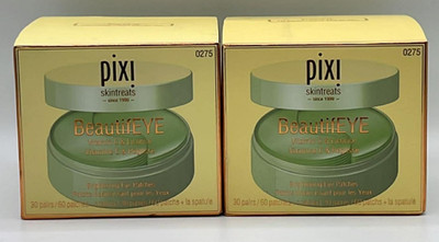 2PK Pixi Skintreats BeautifEYE ~ 60 Patches Each ~ Vitamin C And Licorice ~ NEW