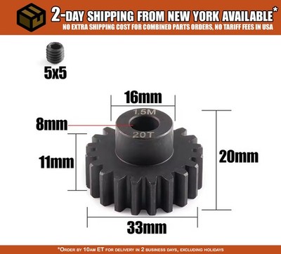 20-Tooth Spur Gear for Electric DTT-7 Truck