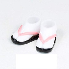 Bambola Obitsu 11 cm corpo tabi sandali rosa/nero lucido