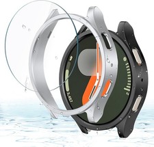 2 2 Pack Case Hard PC Bumper Tempered Glass Screen Protector for Galaxy Watch
