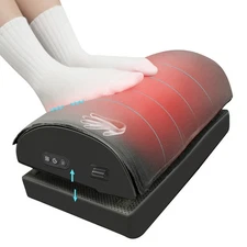 Snailax Foot Rest Under Desk at Work, Heated Under Desk Foot Stool with Doubl...
