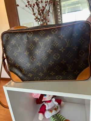 Louis Vuitton Trocadero 24 Shoulder Bag Brown Leather