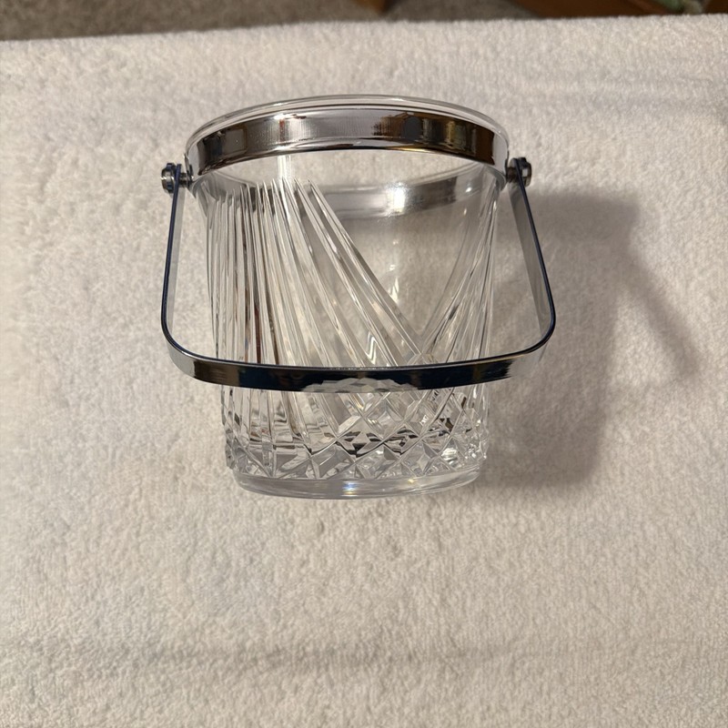 Vintage Cristal D'Arque Taille Ice Bucket-24% Lead Crystal-France-Drinks-(S)