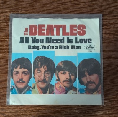 The Beatles All You Need Is Love/Baby You re a Rich Man 7'' 45 Capitol 5964