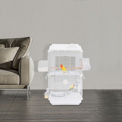 Modern Bird Cage, Two-tier Bird Cage, Parakeets Cage White