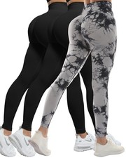 Workout Leggings Sets for Women, Gym Scrunch Butt Butt Lifting Seamless Leggi...