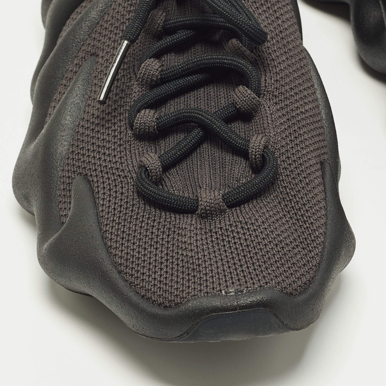 Yeezy x Adidas 450 Dark Slate Size 46 23 Black Knit Fabric Low Top Sneakers thumbnail 6