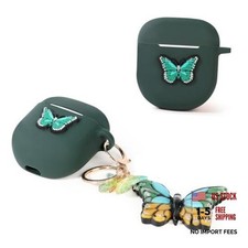 Case for Bose QuietComfort Earbuds II 2022, Cute Skin Design ButterflyGreen