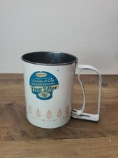 Old School Androck Flour Sifter Vintage 3 cup Red Wheat Design