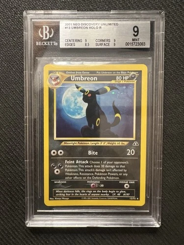 Pokemon PSA 9 MINT 2001 Umbreon Neo Discovery Holo Card